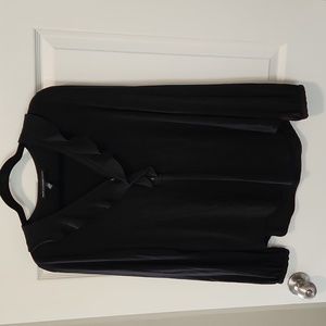 WHBM womens black long sleeve blouse small